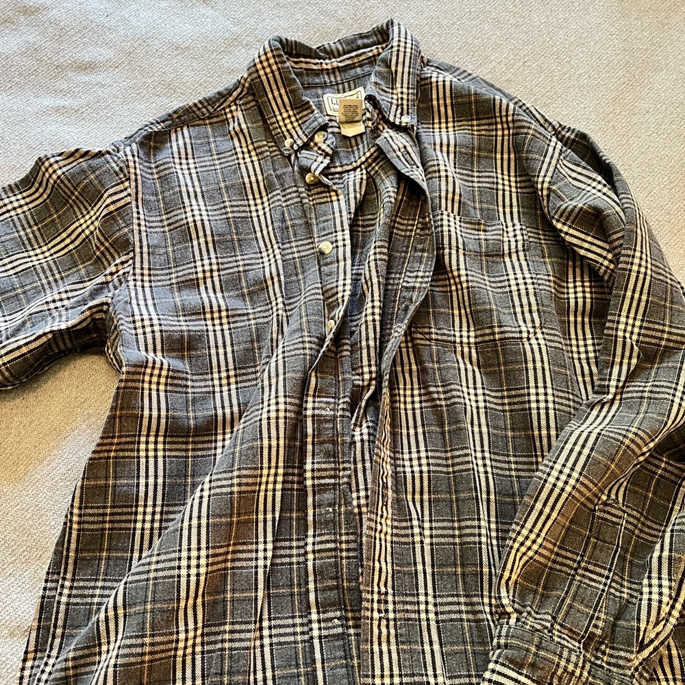 LL Bean flannel long sleeve button up